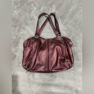 Brighton Metallic Burgundy Shoulder Bag